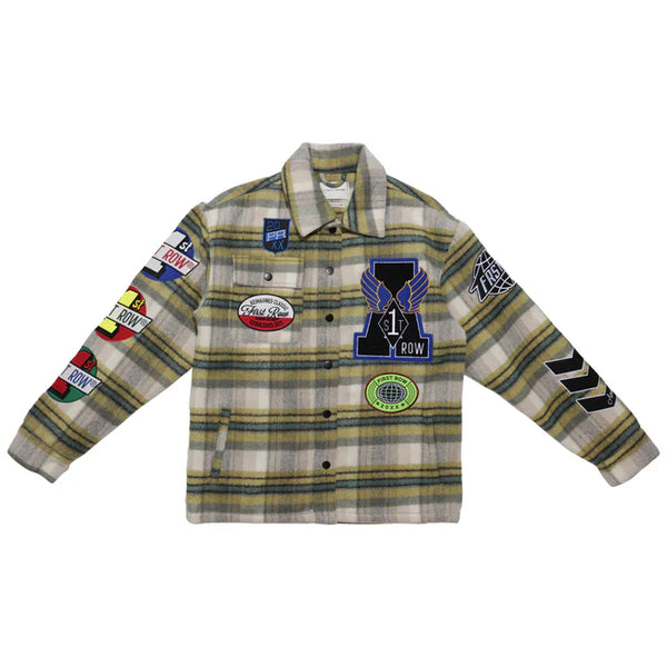 First Row - Coexist Multi Patches Shacket (OLIVE)