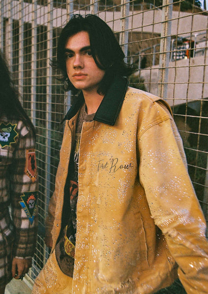 First Row - Allover Rhinestone Workwear Jacket (Wheat)