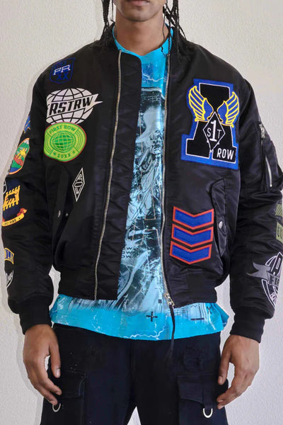 First Row - Coexist Multi Patches MA-1 Jacket (Black)