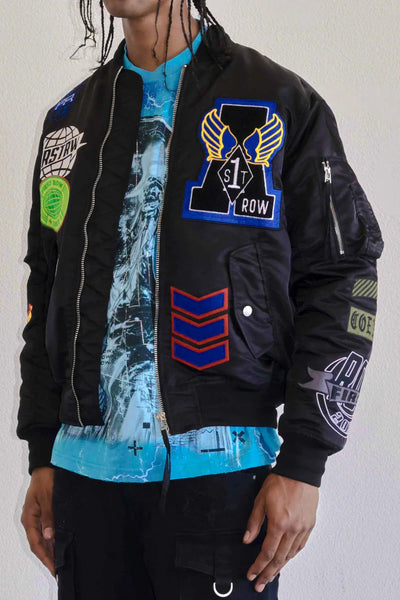 First Row - Coexist Multi Patches MA-1 Jacket (Black)