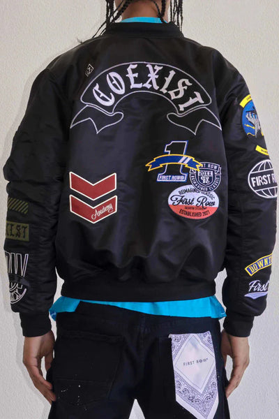 First Row - Coexist Multi Patches MA-1 Jacket (Black)