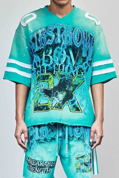 First Row - Above All Things Electric Storm Tee (Turquoise)