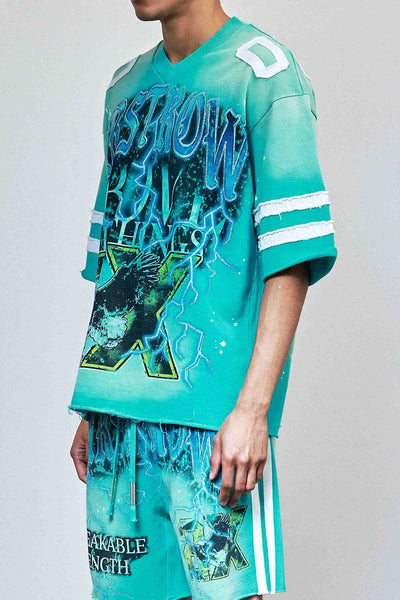 First Row - Above All Things Electric Storm Tee (Turquoise)