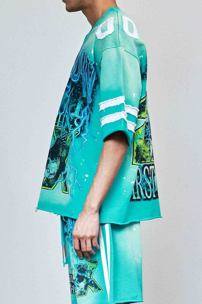 First Row - Above All Things Electric Storm Tee (Turquoise)
