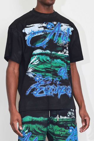 First Row - Art Of Escape Wave Tee (Black)