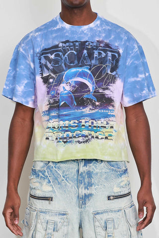 First Row - Art Of Escape Dolphins Cropped Tee (Tie Dye)