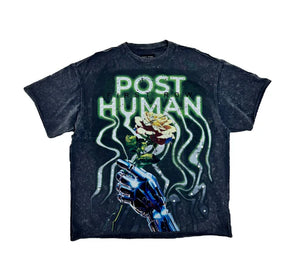 First Row - Post Human Soft Code Washed Tee (Dark Grey)