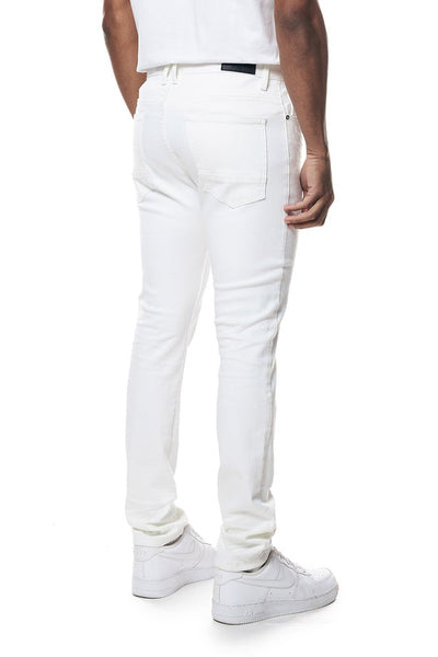 Smoke Rise -Essential Basic Clean Slim Fit Jean (White)
