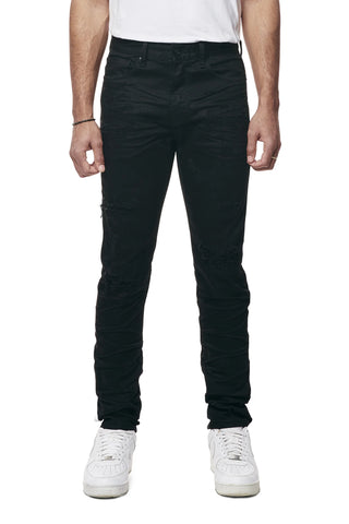 Smoke Rise - Vintage Washed Slim Fit Jeans (Black)