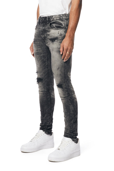 Smoke Rise - Vintage Washed Slim Tapered Jeans (Bali Grey)