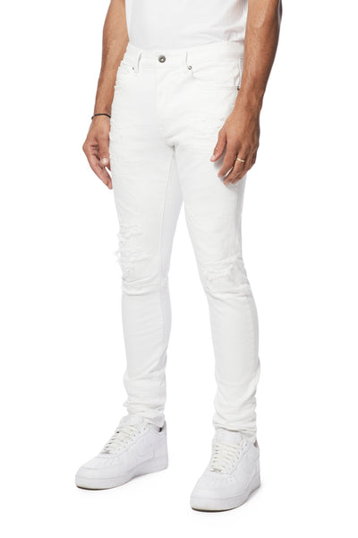 Smoke Rise - Vintage Washed Slim Tapered Jeans (White)