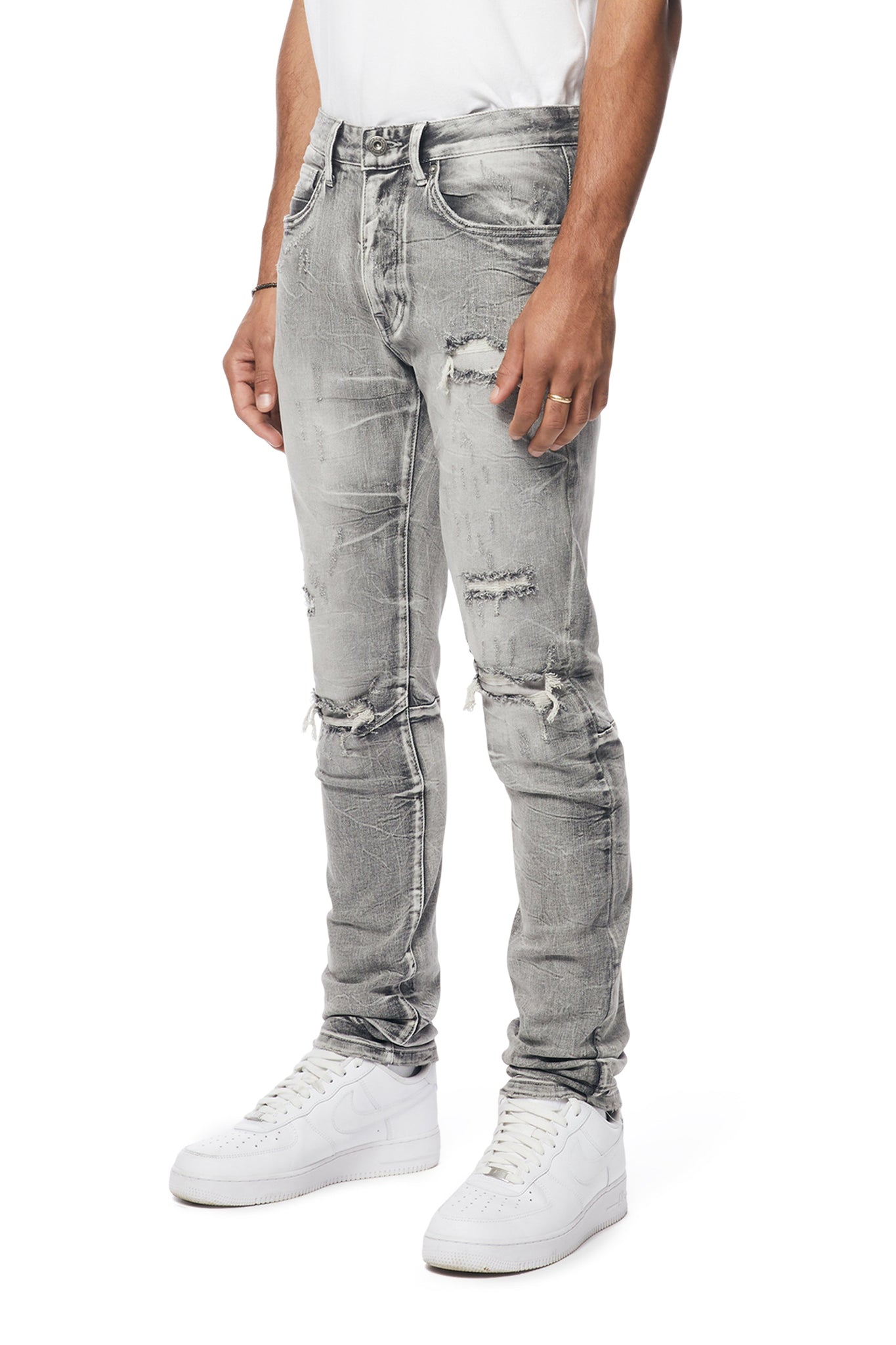 Smoke Rise - Wave Effect Slim Fit Jeans (Union Grey) – Octane