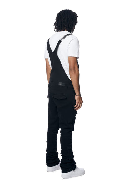 Smoke Rise - Utility Heavy Washed Overalls (Black)