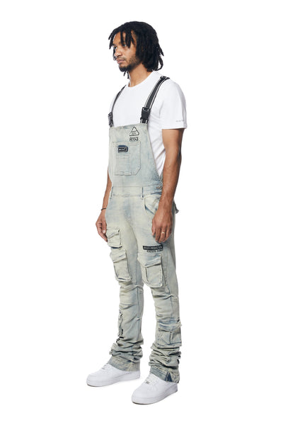 Smoke Rise - Utility Heavy Washed Overalls (Industrial Blue)