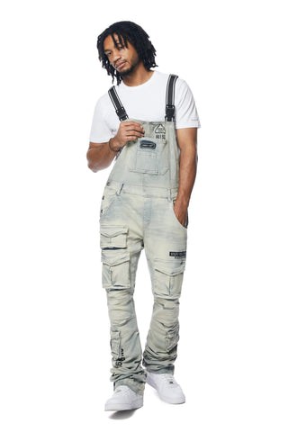 Smoke Rise - Utility Heavy Washed Overalls (Industrial Blue)
