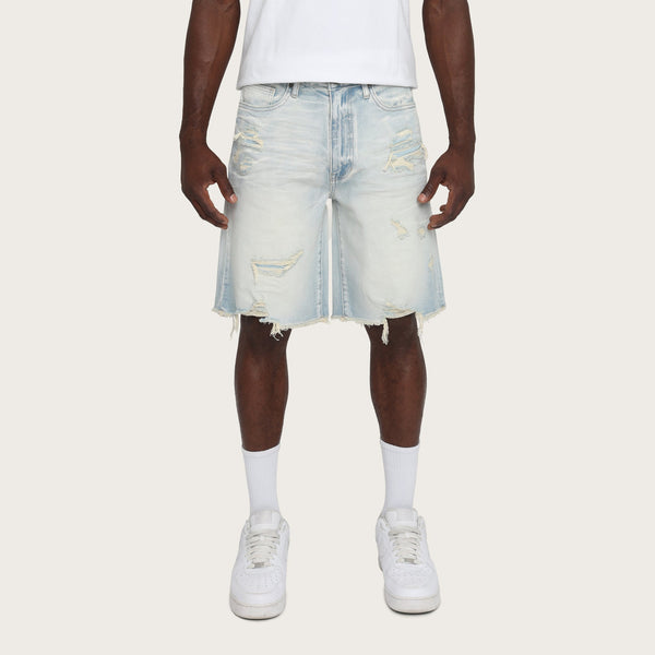 Smoke Rise - Clean Look Comfort Fit Shorts (Lotus Blue)