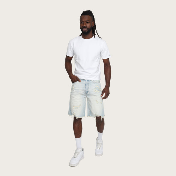 Smoke Rise - Clean Look Comfort Fit Shorts (Lotus Blue)