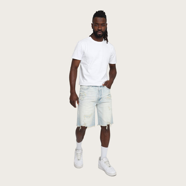 Smoke Rise - Clean Look Comfort Fit Shorts (Lotus Blue)