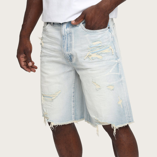 Smoke Rise - Clean Look Comfort Fit Shorts (Lotus Blue)