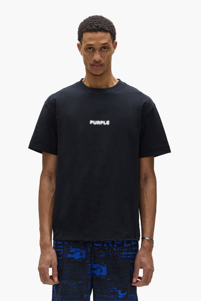 Purple - Pixelated Jersey Tee (Black)
