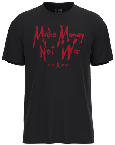Point Blank - Make Money Not War Tee (Black/Red)