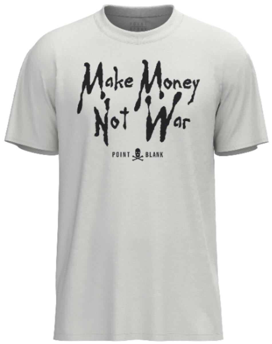 Point Blank - Make Money Not War Tee (White/Black)