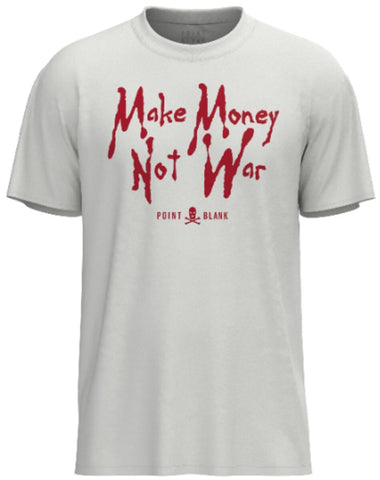 Point Blank - Make Money Not War Tee (White/Red)
