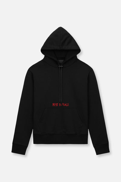 RTA - Dion Hoodie W/ RIP Cross (Black/Red)