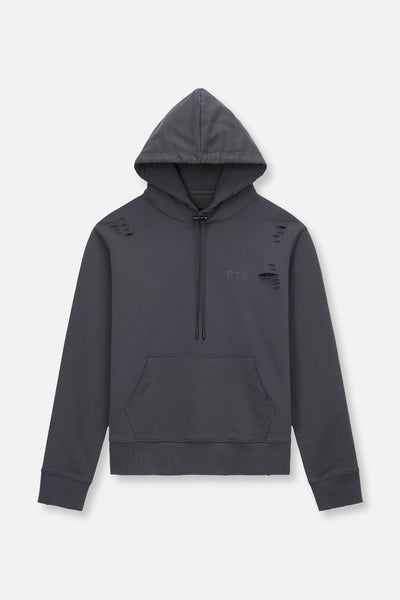 RTA - Dion Hoodie W/ RIP Cross (Distressed Grey)