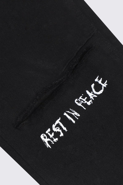 RTA - Bryant Rest In Peace Jeans(Black/White)