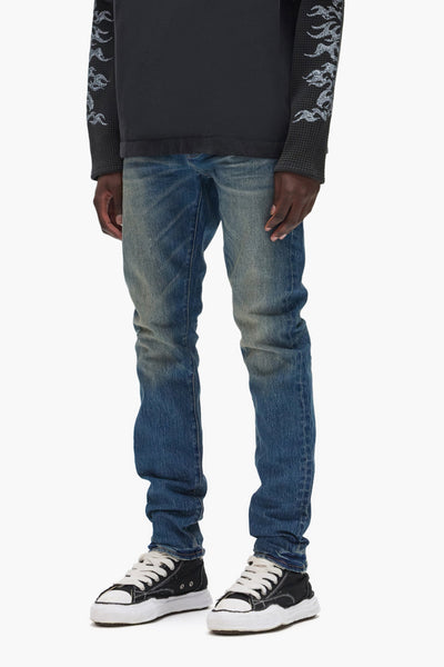 Purple - Skinny Vintage Jeans (Dark Indigo)