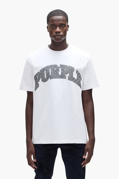 Purple - Slab Wordmark Tee (White)