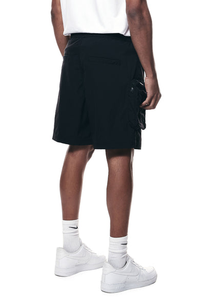 Smoke Rise - Printed Utility Lounge Nylon Shorts (Black)