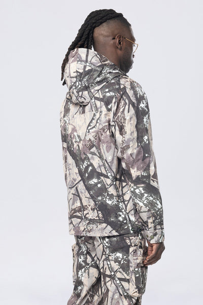 Smoke Rise - Utility Pocket Nylon Jacket (Olive Hunting Camo)