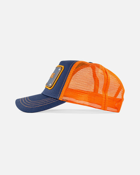 John Hatter & Co. - Cash Is King Rubber Trucker Hat (Blue/Orange)