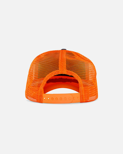 John Hatter & Co. - Cash Is King Rubber Trucker Hat (Blue/Orange)