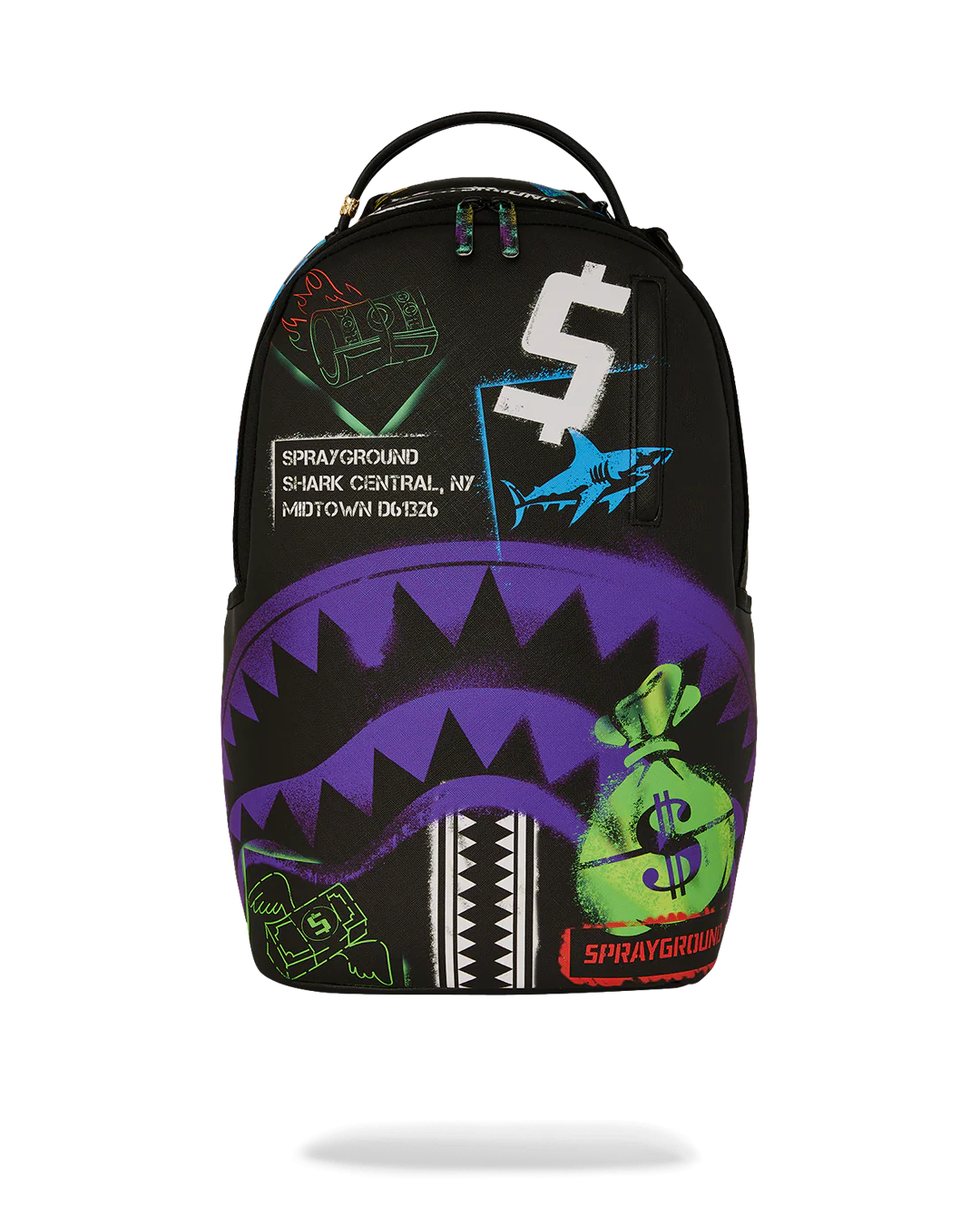 Sprayground - Shark Central Stencils Backpack (Black)