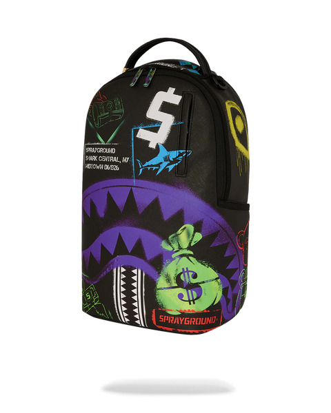 Sprayground - Shark Central Stencils Backpack (Black)