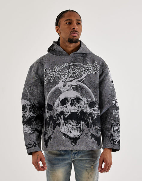 Majestik - Skull Hoodie (Grey)