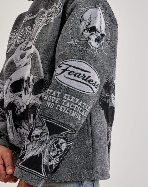 Majestik - Skull Hoodie (Grey)