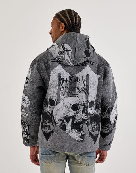Majestik - Skull Hoodie (Grey)