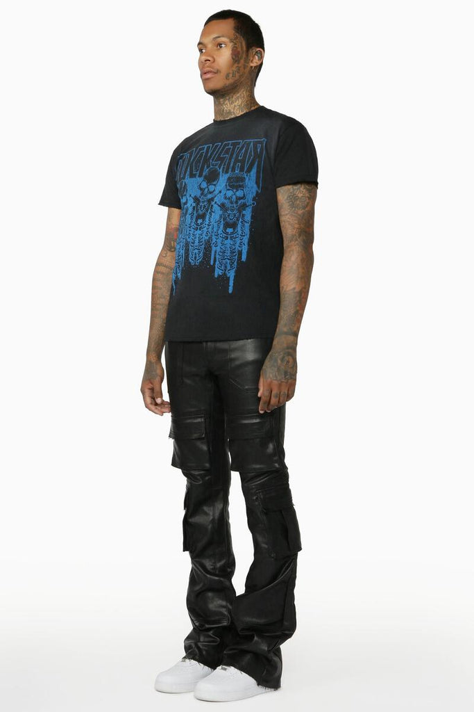 Rockstar Original - Rancid Coated Flare Jeans (Black) – Octane