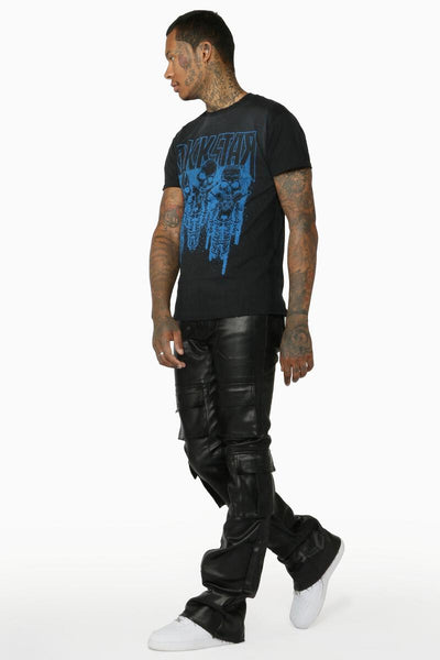 Rockstar Original - Rancid Coated Flare Jeans (Black)
