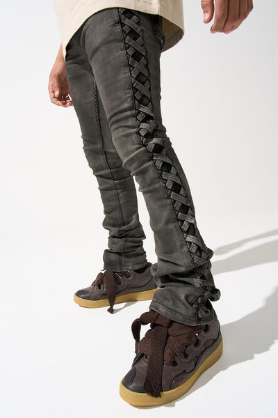 Serenede- River Stacked Jeans (Smoke Grey)