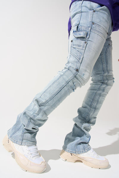 Serenede - Sky Stacked Jeans (Blue)