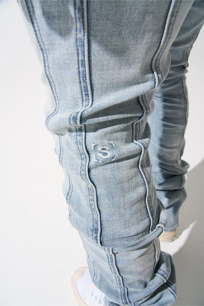 Serenede - Sky Stacked Jeans (Blue)