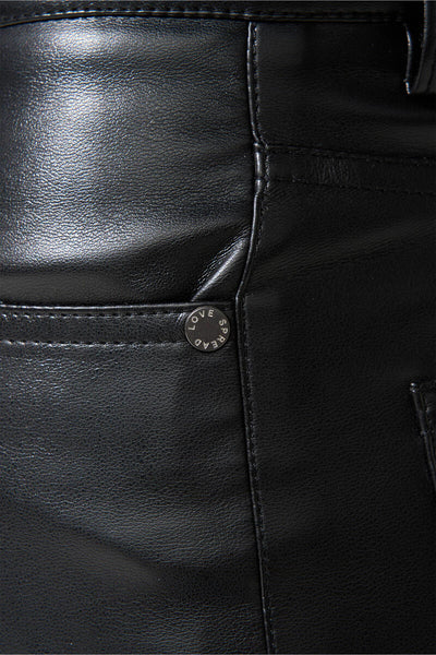 Serenede - Stone PU Jeans (Black)