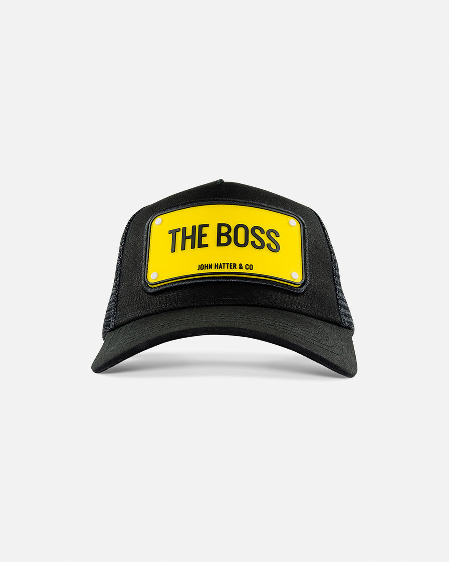 John Hatter & Co. - The Boss Rubber Trucker Hat (Black/Yellow)