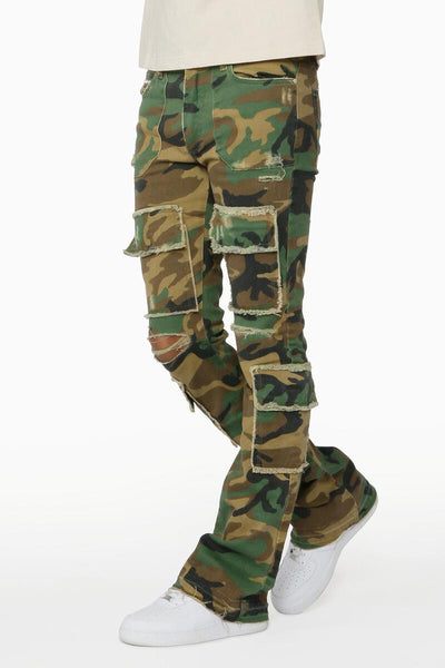 Rockstar Original - Tyrell Flare Cargo Jeans (Camouflage)