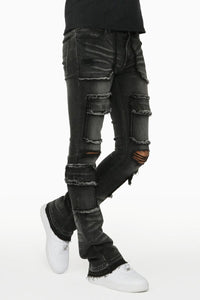 Rockstar Original - Tyrell Flare Cargo Jeans (Grey)